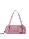 Versace Tag Bowling Shoulder Bag In Pink