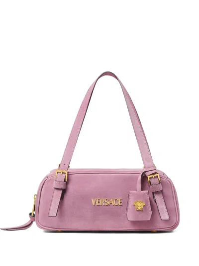 Versace Tag Bowling Shoulder Bag In Rose