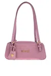 Versace Tag Bowling Shoulder Bag In Pink