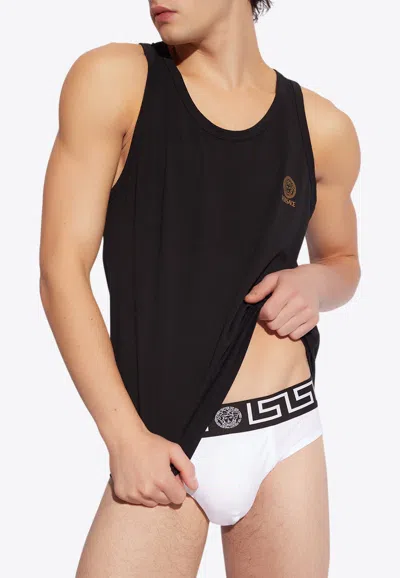Versace Medusa Tank Top In Black