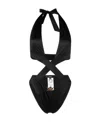 Versace Medusa Tie-fastening One-piece In Black