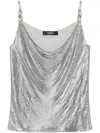 Versace Chainmail Camisole In 银色