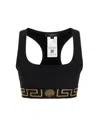 Versace Jersey Top With Topeka Bi-stretch Organic Cotton In Black