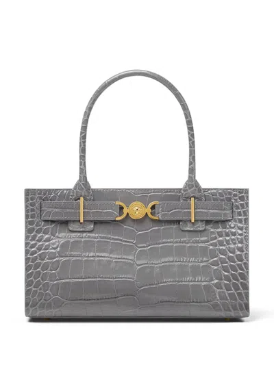 Versace Medusa Tote Bag In Grey