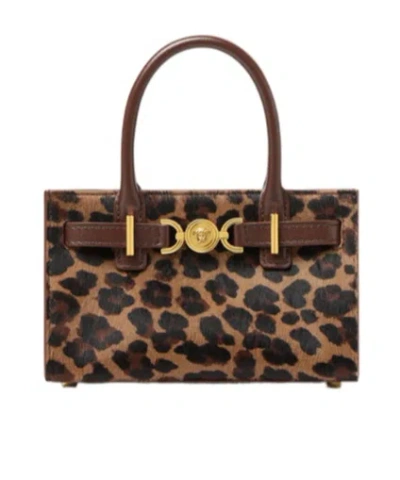 Versace Medusa Tote Bag In Brown