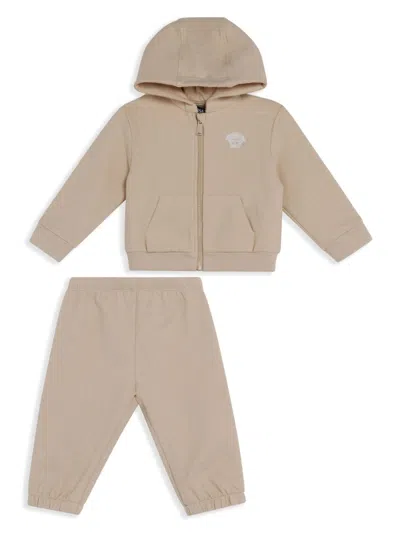 Versace Babies' Medusa Tracksuit In Neutrals