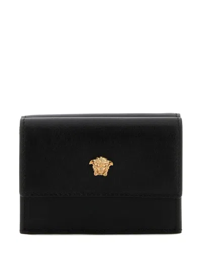 Versace Medusa Tri-fold Wallet In Black