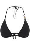 Versace Medusa Lycra Triangle Bikini Top In Black