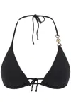 Versace Medusa Lycra Triangle Bikini Top In Nero
