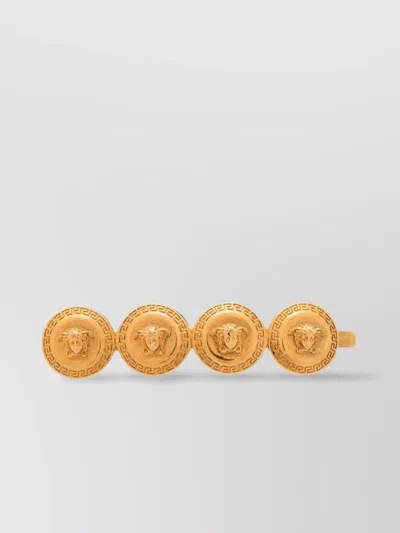 Versace Medusa Tribute Hair Clip In Yellow