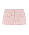 Versace Medusa Tweed Shorts In Pink
