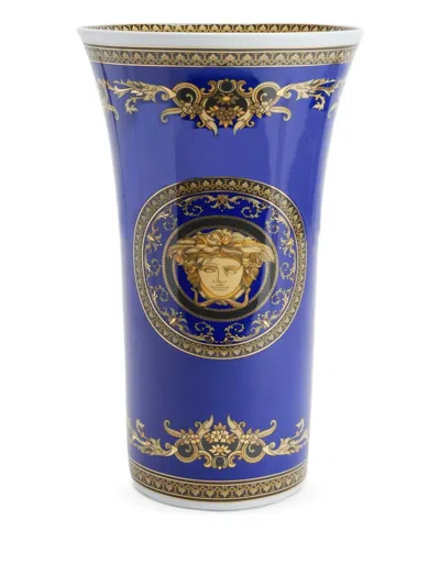 Versace Medusa Vase (34cm) In Blue