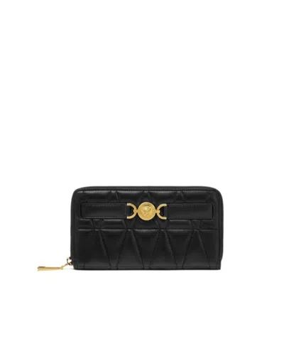 VERSACE VERSACE MEDUSA '95 QUILTED ZIPPED WALLET