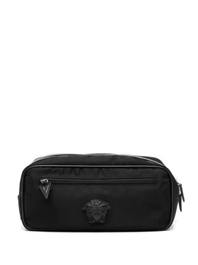 Versace Medusa Wash Bag In Black