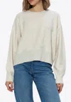 Versace Medusa Wool-blend Knit Towel Sweater In Cream