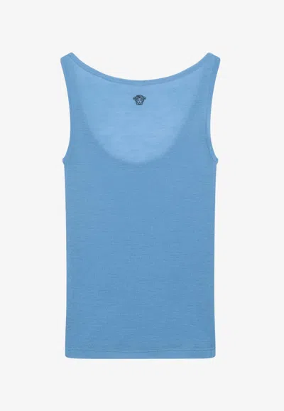 Versace Medusa Wool Tank Top In Multi