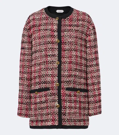 Versace Medusa Wool-blend Tweed Jacket In Multicoloured