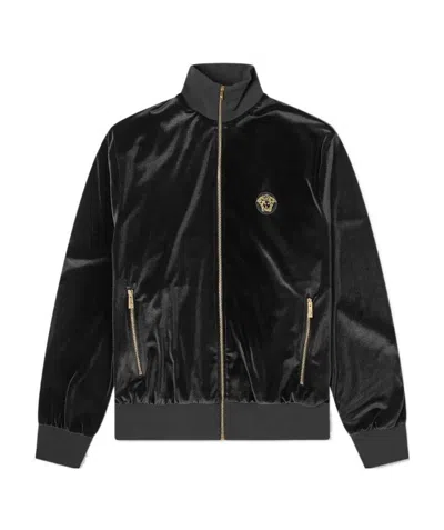 Versace Medusa Zip-up Sweatshirt In Black