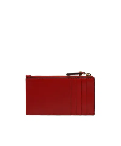 Versace Medusa Zip Wallet In Brown