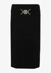 Versace Medusa Biggie Belted Pencil Skirt In Black