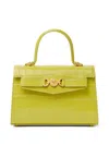 Versace Small Medusa'95 Crocodile-embossed Tote Bag In Green