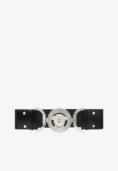 Versace Medusa'95 Wide Belt In Black