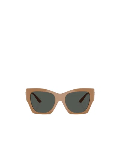 Versace Medusa-embellished Oversized Sunglasses In Brown
