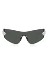 Versace Eclipse 142mm Rimless Wrap Shield Sunglasses In Multi