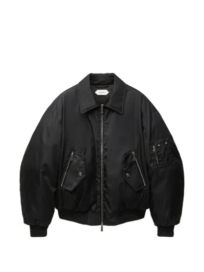 Versace Medusa-embroidered Bomber Jacket In Black