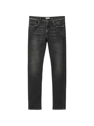 Versace Medusa-embroidered Jeans In Black