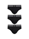 Versace Greca Logo Briefs In Black