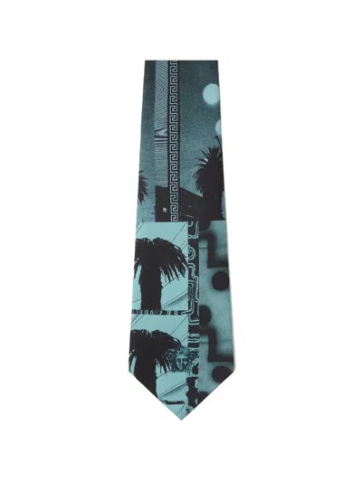Versace Medusa-head Tie In Multi