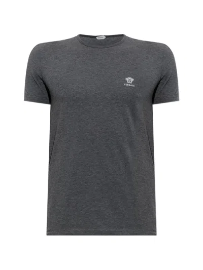 Versace Medusa-logo T-shirt In Gray