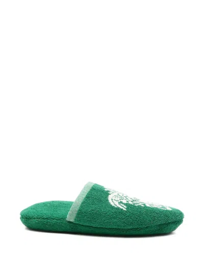 Versace Medusa-motif Slippers In Green