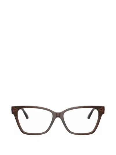 Versace Medusa-plaque Cat-eye Glasses In Brown
