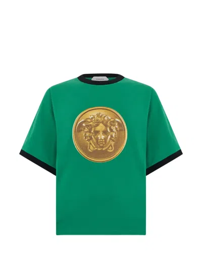 Versace Medusa-print T-shirt In Green