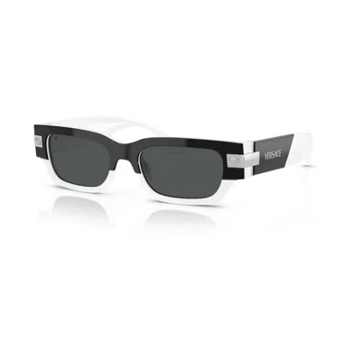 Versace Men's 0ve4465 Sunglasses In Black/white/dark Grey In Multi