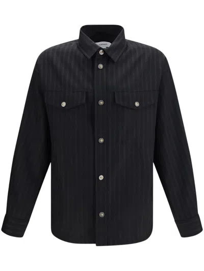Versace Men's 100% Merino Wool Shirt In Black