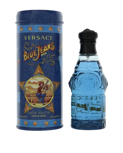 Versace Men's 2.5oz Blue Jeans Edt In Transparent