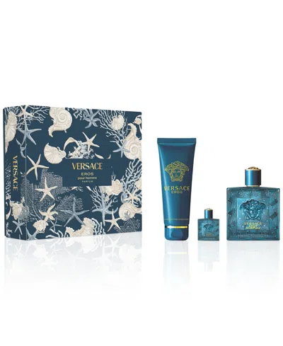 Versace Men's 3-pc. Eros Pour Homme Parfum Gift Set