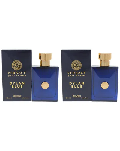 Versace Men's 3.4oz Dylan Blue Edt Pack Of 2