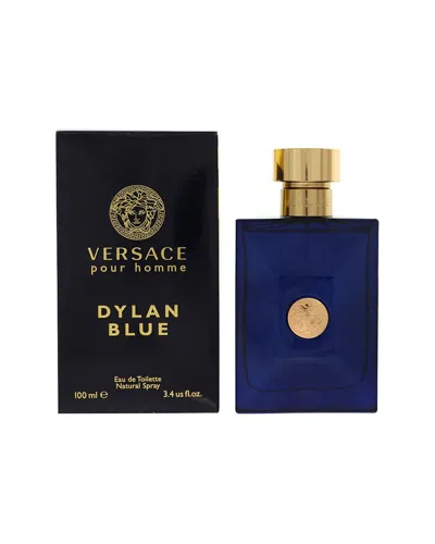 Versace Men's 3.4oz Dylan Blue Edt Spray In Transparent