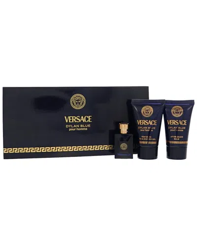 Versace Men's 3pc Dylan Blue Gift Set In Transparent