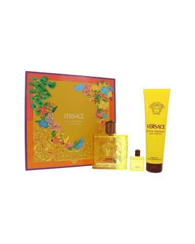Versace Men's 3pc Eros Energy Gift Set In Transparent