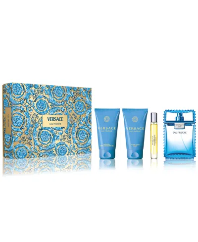 Versace Men's 4-pc. Man Eau Fraiche Eau De Toilette Gift Set In No Color