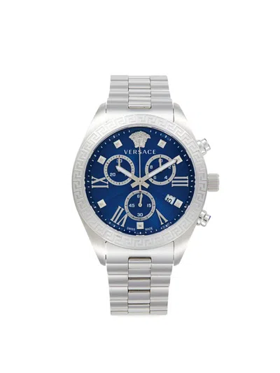 Versace Men's 40mm Stainless Steel Bracelet Watch In Sapphire