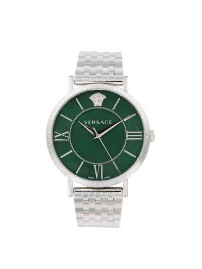 Versace Men's 42mm Stainless Steel Bracelet Watch In Green