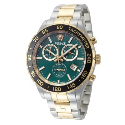 Versace Men's 43mm Quartz Watch In Metallic