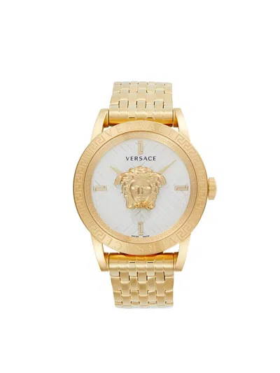 Versace Men's 43mm Stainless Steel Bracelet Watch In Gold