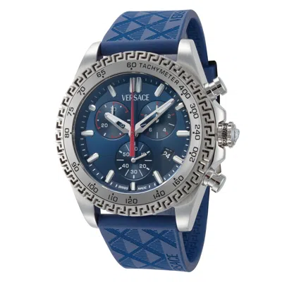 Versace Men's 44mm Quartz Watch In Blue